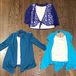 Three Amy’s Closet Tween Girl Medium Blouses